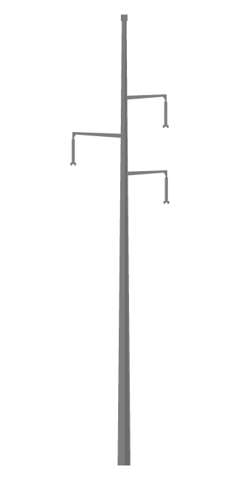 161-kV Monopole Power Line Structure